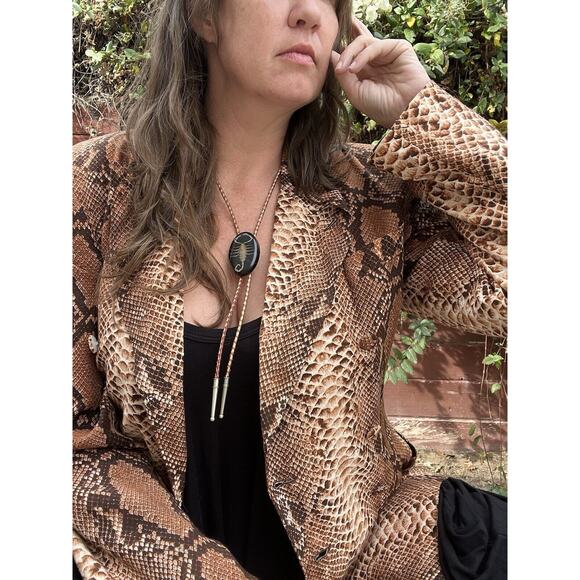 Jean Paul GAULTIER PARIS Python Print Rayon Jacket Size Large JPG - Picture 5 of 11